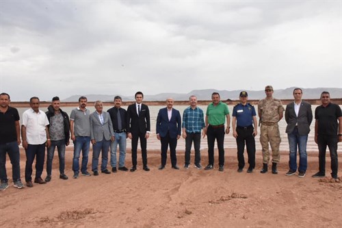 Mardin Valisi/BüyükŞehir Belediye Başkan V. Sayın Mahmut DEMİRTAŞ GAP sulama havzası sulama deposunu ziyaret etti.